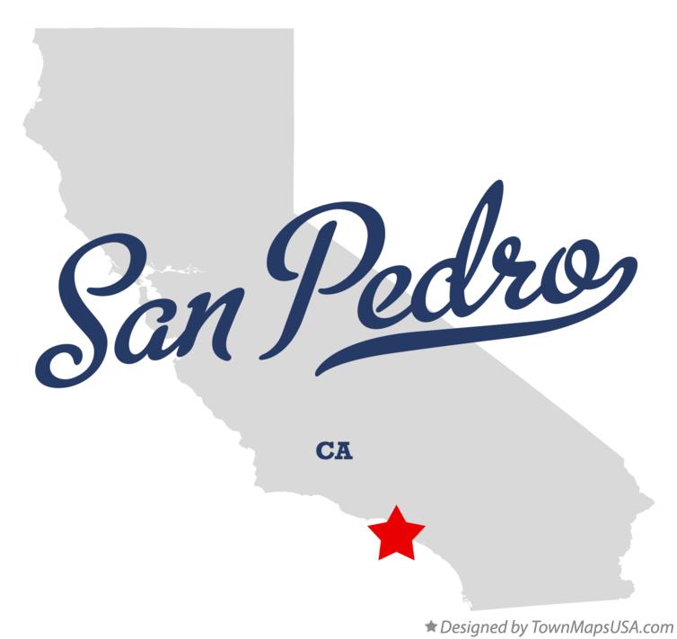 Map of San Pedro California CA