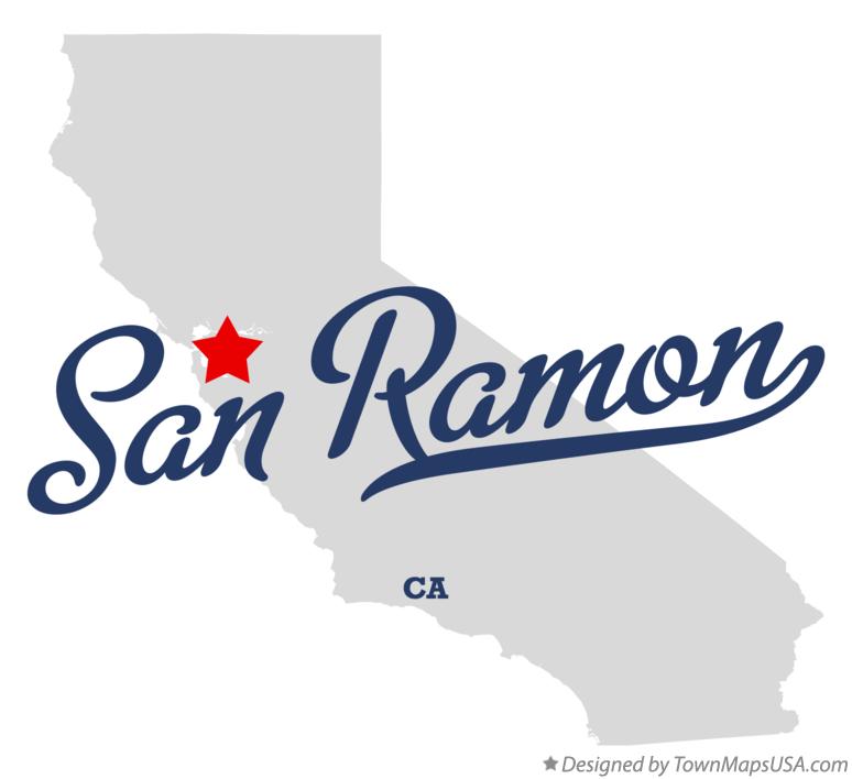 Map of San Ramon California CA
