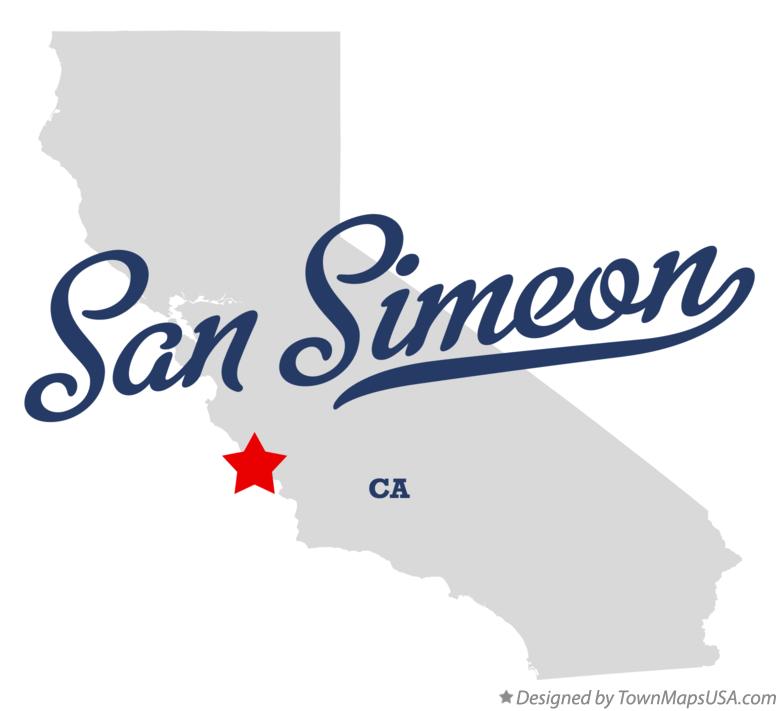 Map of San Simeon California CA