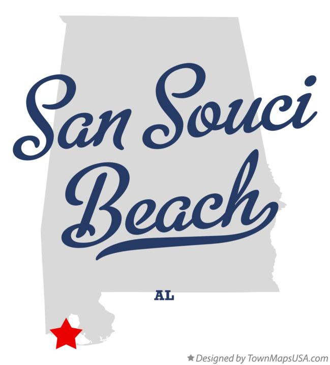 Map of San Souci Beach Alabama AL