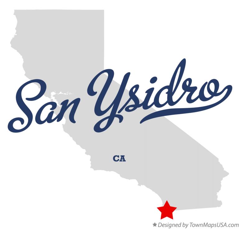 Map of San Ysidro California CA