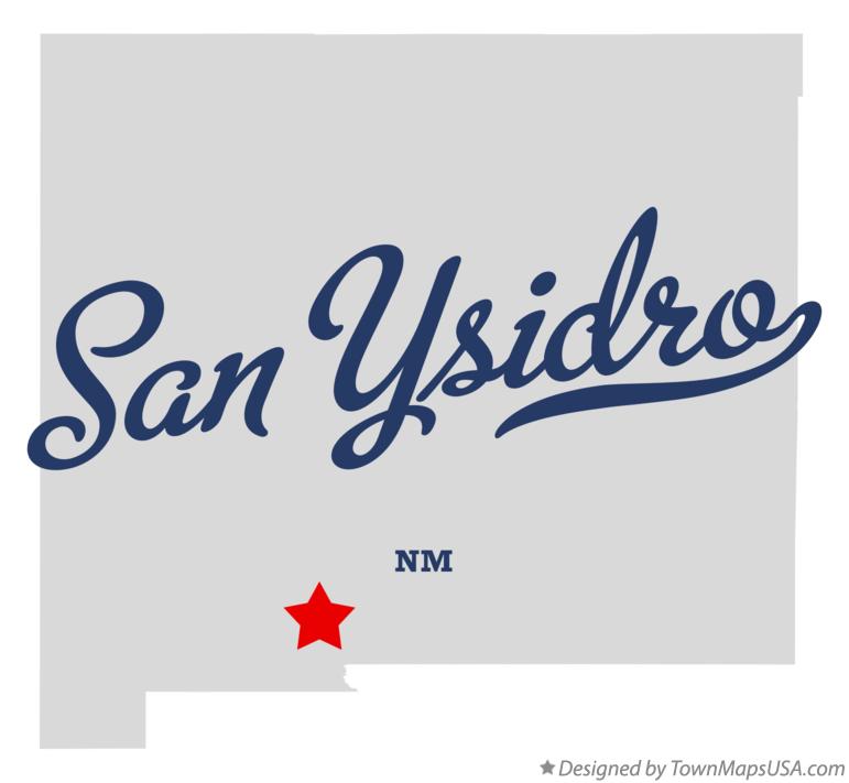 Map of San Ysidro New Mexico NM