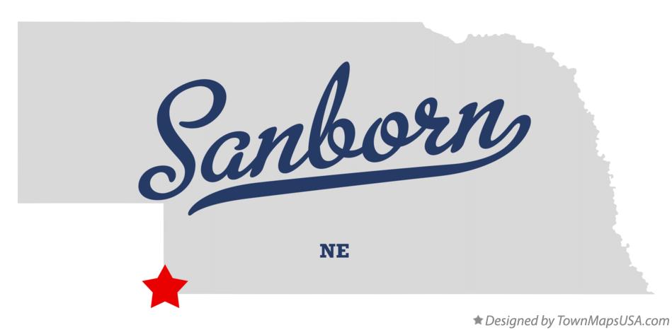 Map of Sanborn Nebraska NE