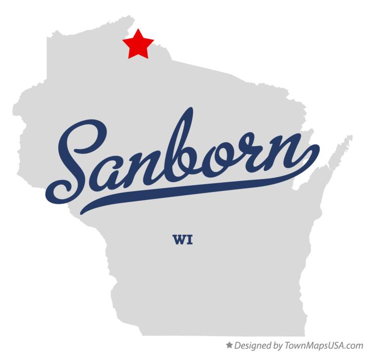 Map of Sanborn Wisconsin WI