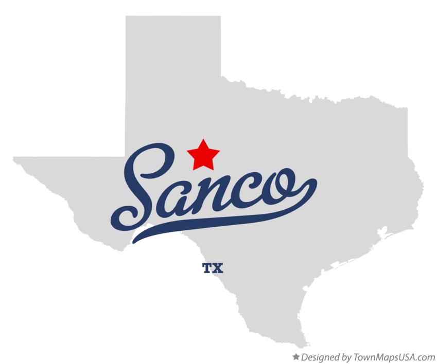 Map of Sanco Texas TX