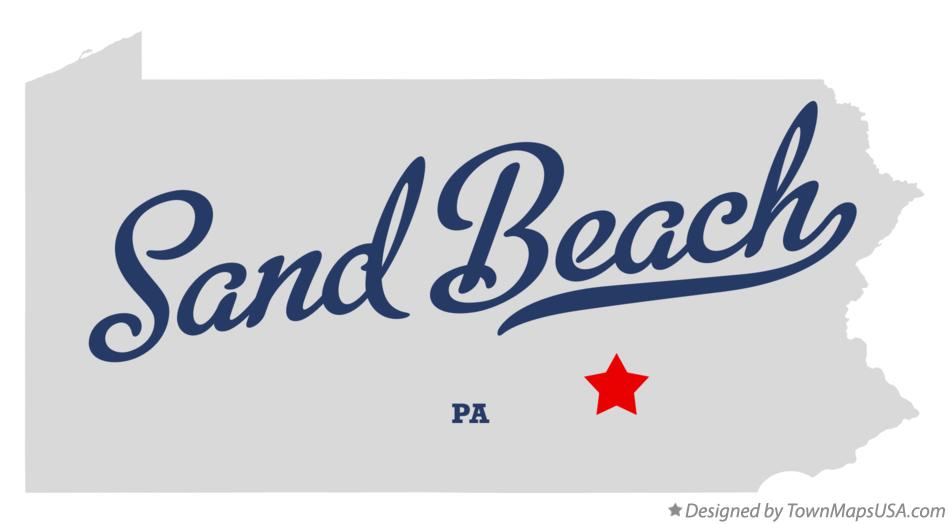 Map of Sand Beach Pennsylvania PA