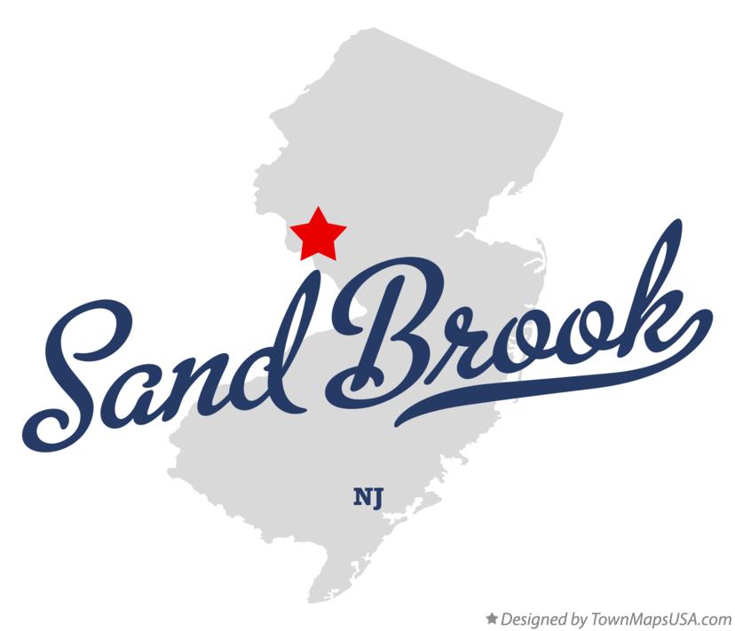 Map of Sand Brook New Jersey NJ