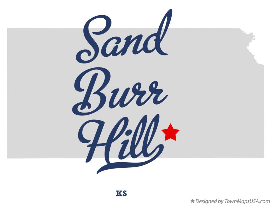 Map of Sand Burr Hill Kansas KS