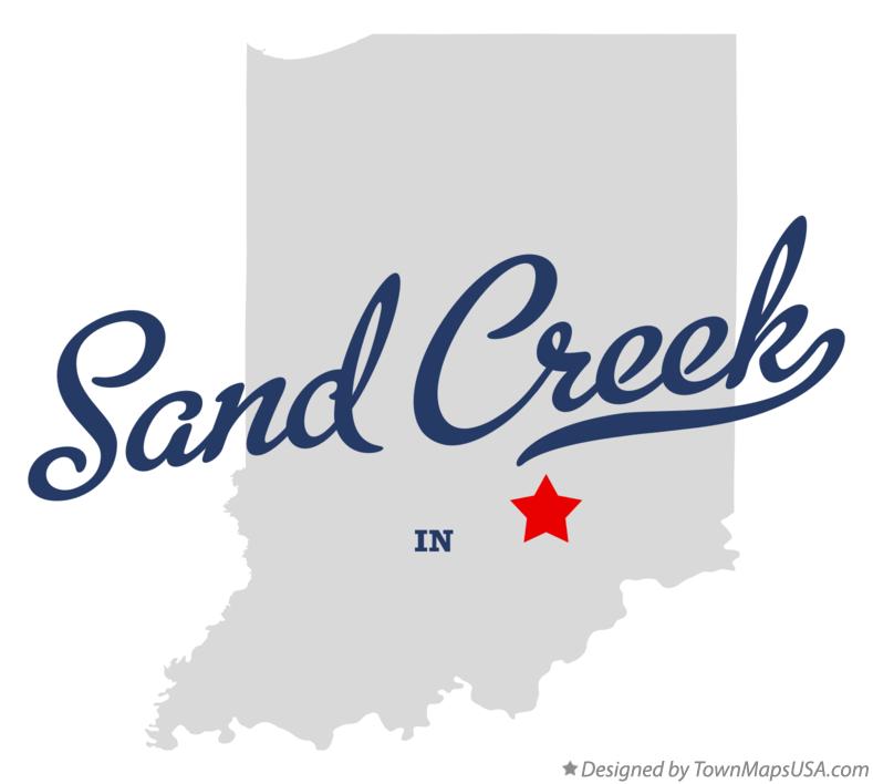 Map of Sand Creek Indiana IN
