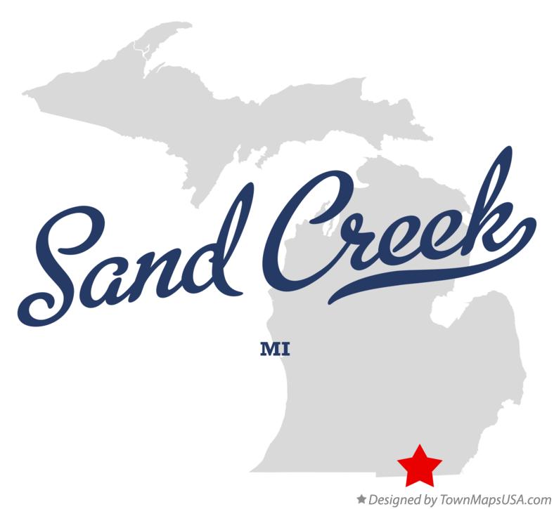 Map of Sand Creek Michigan MI