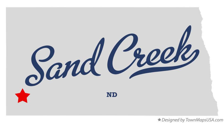 Map of Sand Creek North Dakota ND