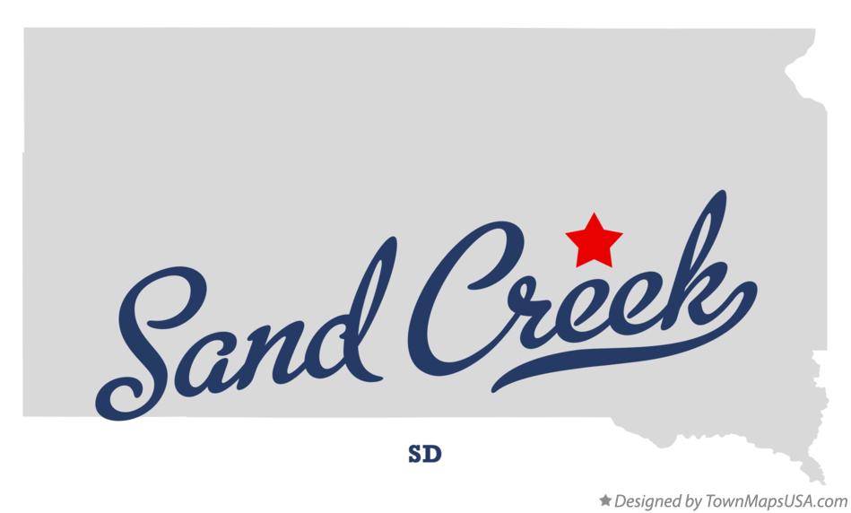 Map of Sand Creek South Dakota SD