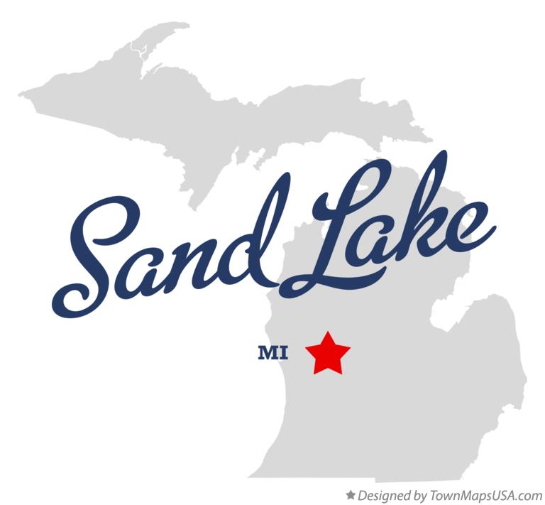 Map of Sand Lake Michigan MI