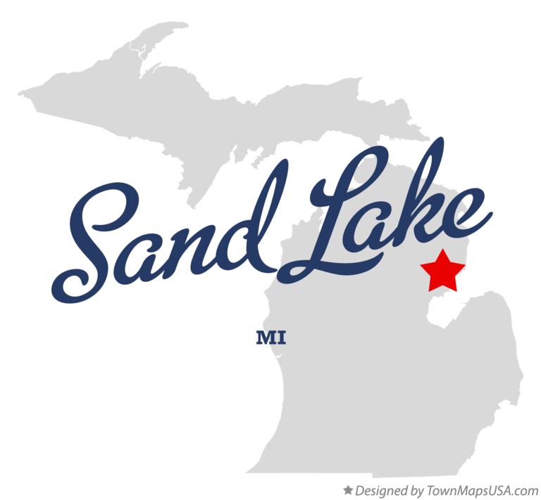 Map of Sand Lake Michigan MI
