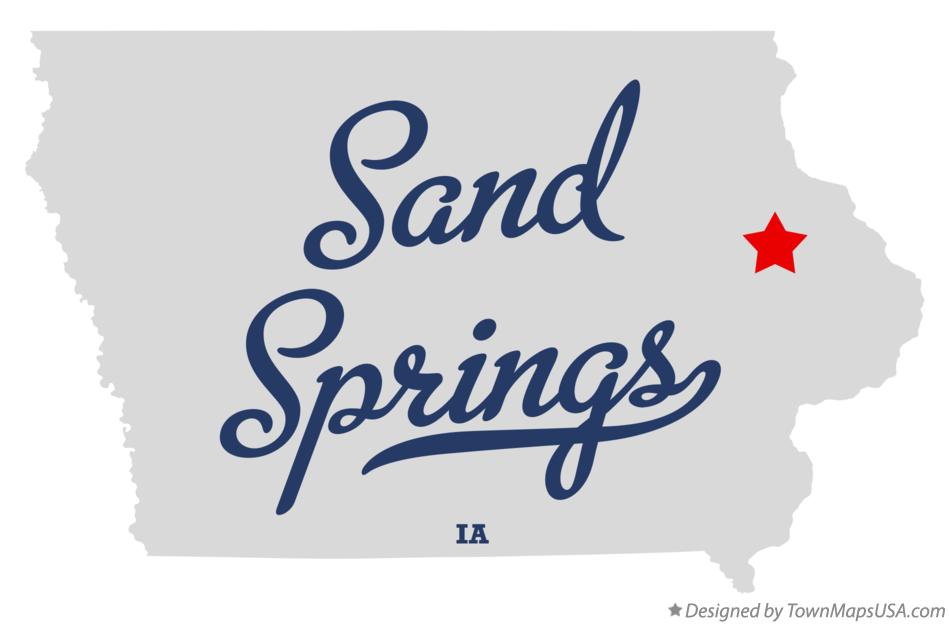 Map of Sand Springs Iowa IA