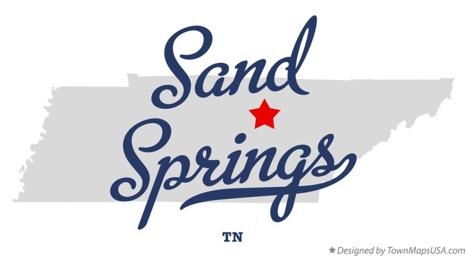 Map of Sand Springs Tennessee TN