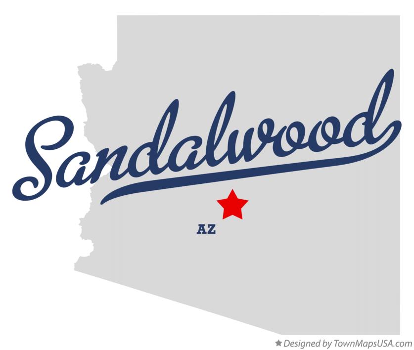 Map of Sandalwood Arizona AZ