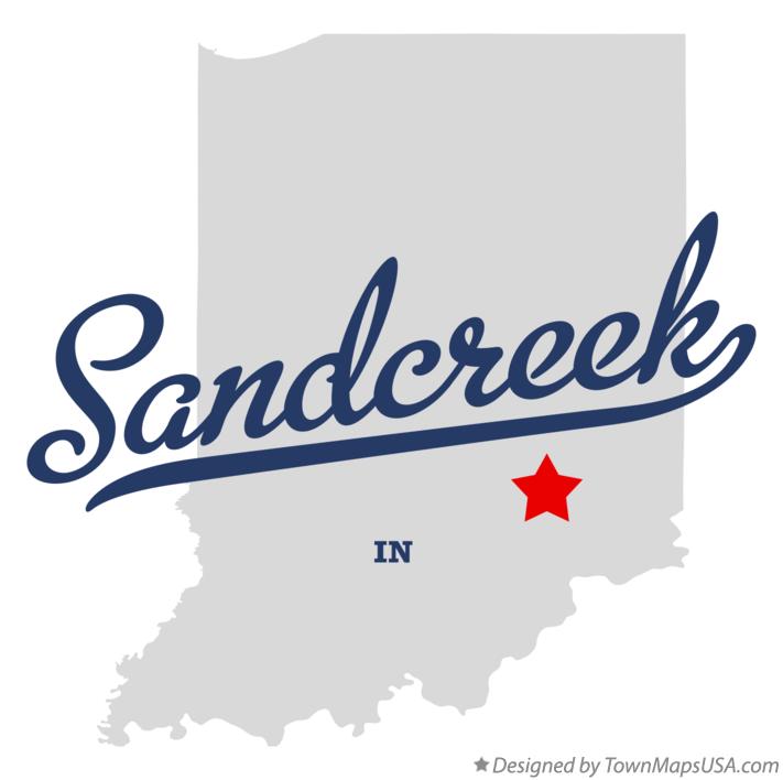 Map of Sandcreek Indiana IN