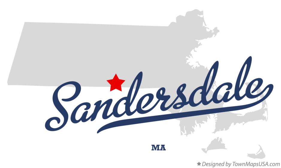 Map of Sandersdale Massachusetts MA
