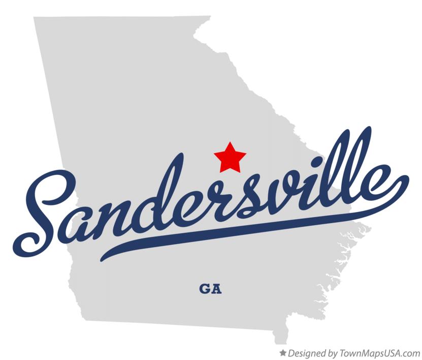 Map of Sandersville Georgia GA