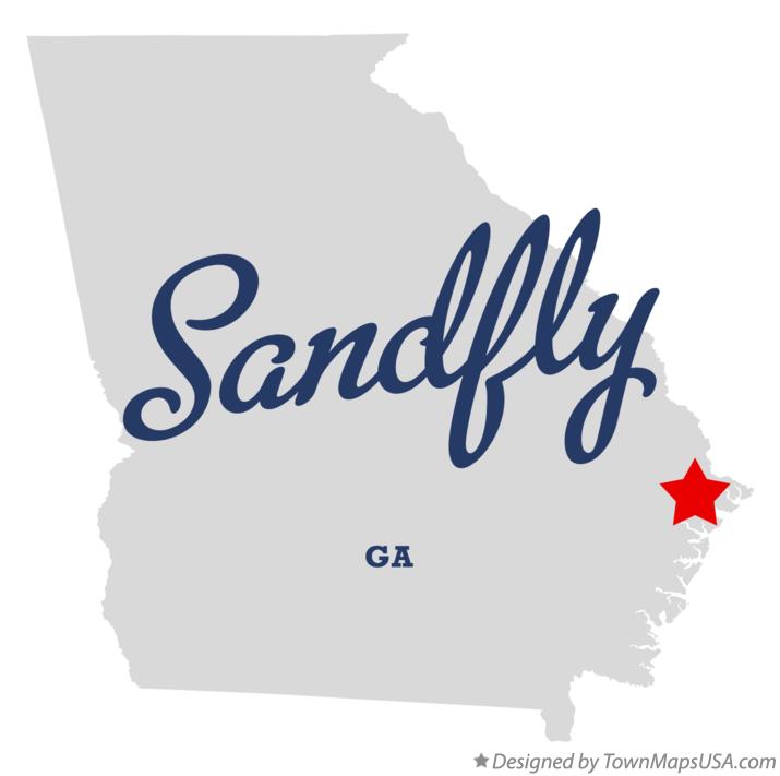 Map of Sandfly Georgia GA