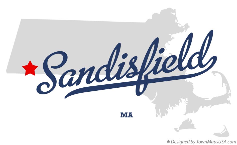Map of Sandisfield Massachusetts MA