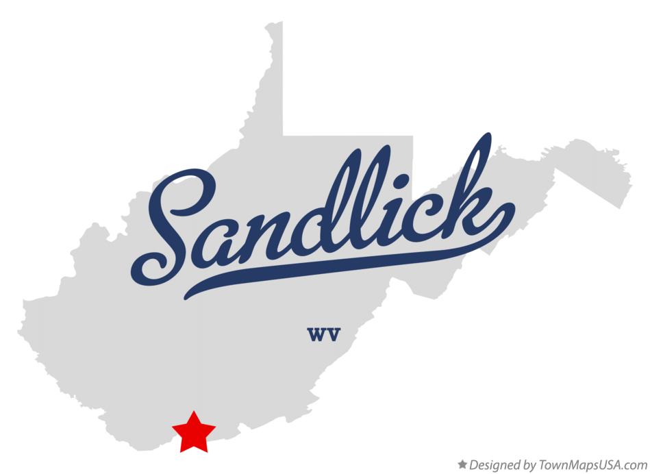 Map of Sandlick West Virginia WV