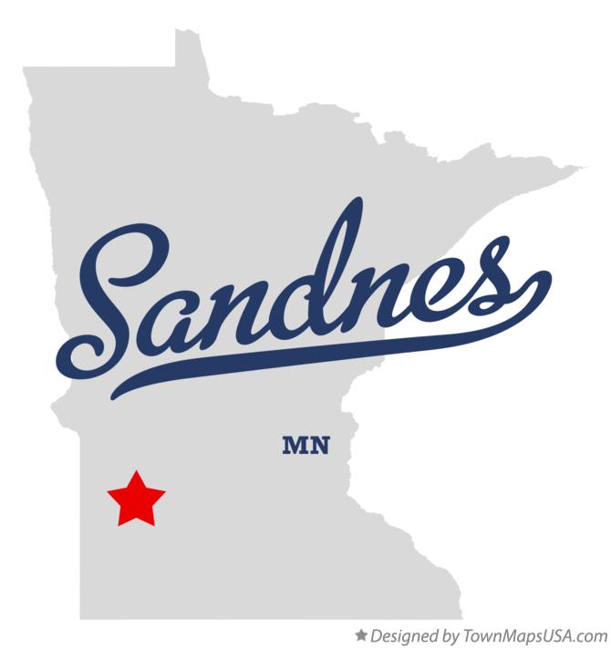 Map of Sandnes Minnesota MN