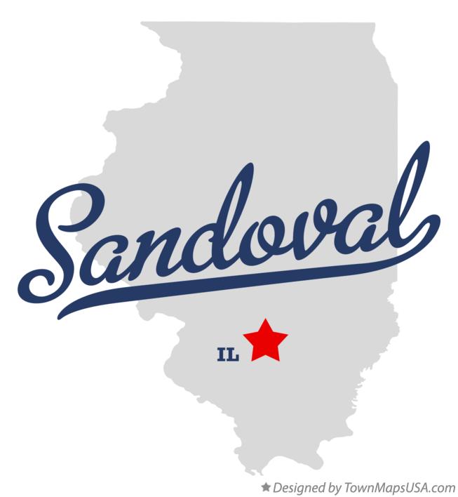Map of Sandoval Illinois IL