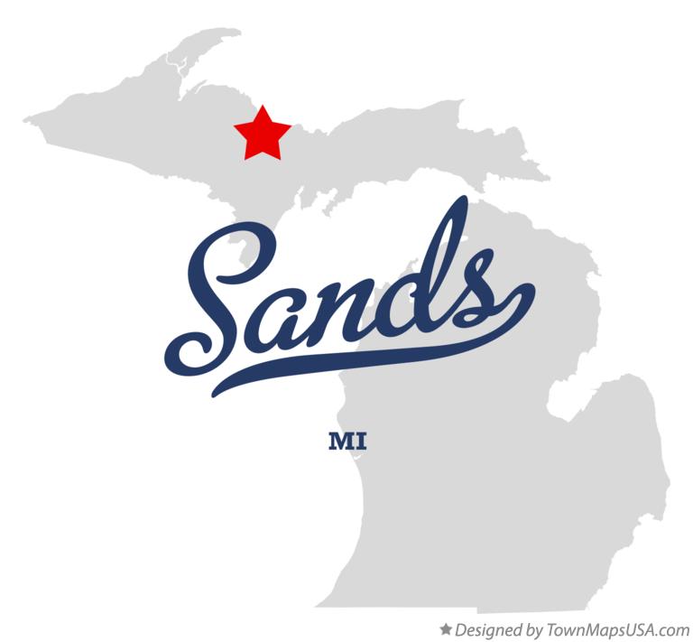 Map of Sands Michigan MI