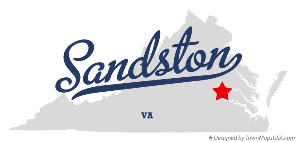 Map of Sandston Virginia VA