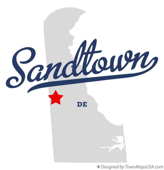 Map of Sandtown Delaware DE