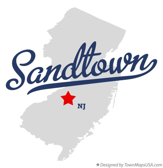 Map of Sandtown New Jersey NJ