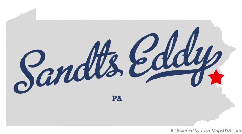Map of Sandts Eddy Pennsylvania PA