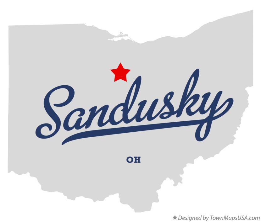 Map of Sandusky Ohio OH