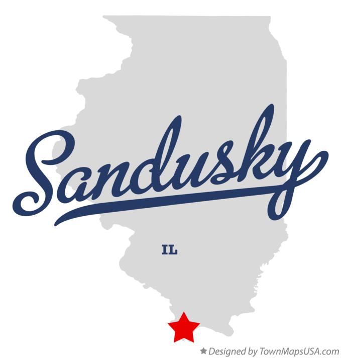 Map of Sandusky Illinois IL