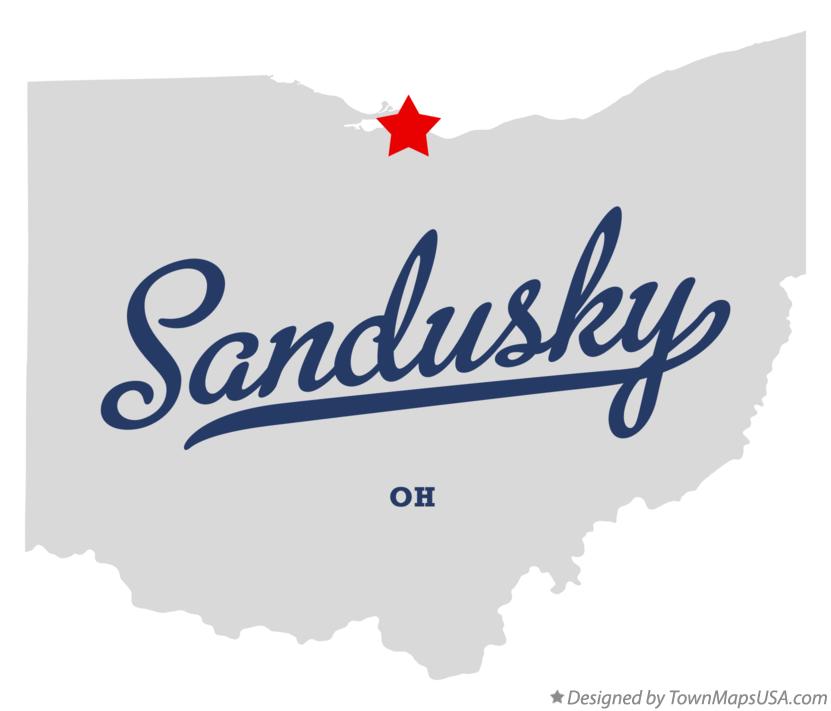 Map of Sandusky Ohio OH