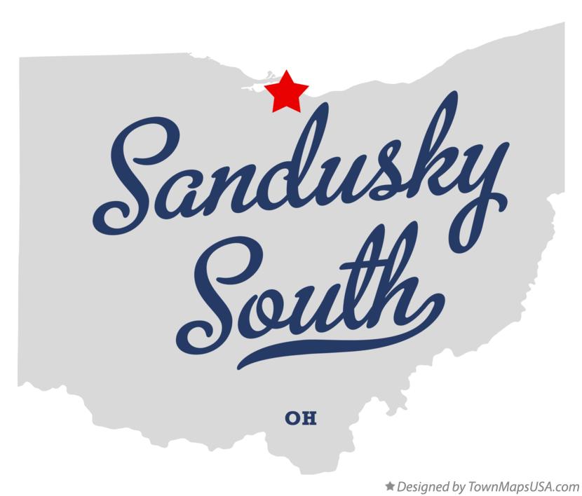 Map of Sandusky South Ohio OH
