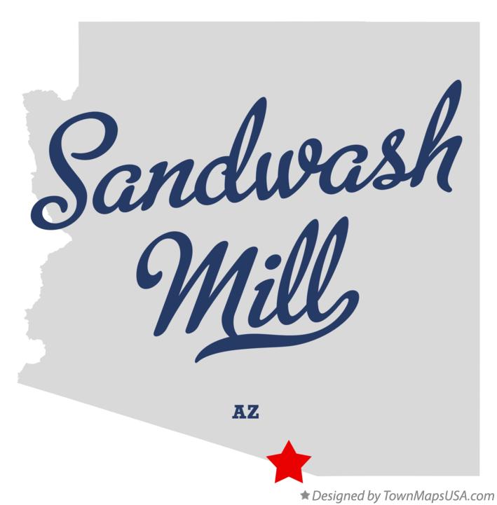 Map of Sandwash Mill Arizona AZ