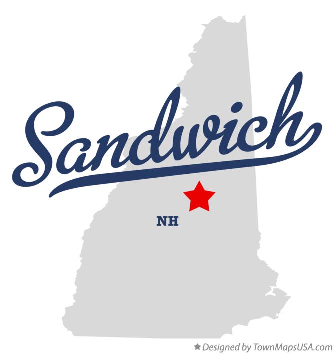 Map of Sandwich New Hampshire NH