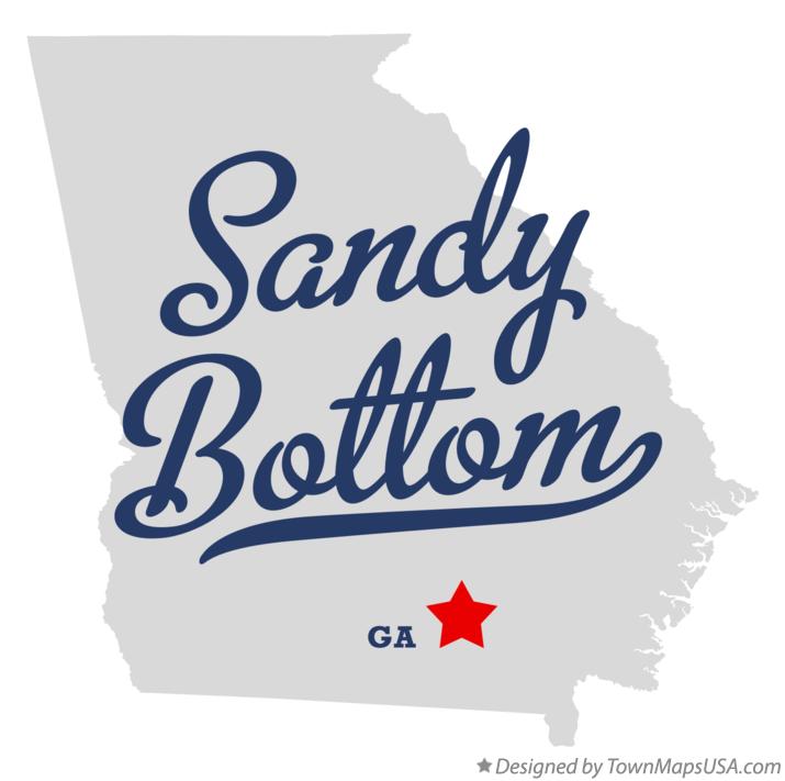 Map of Sandy Bottom Georgia GA