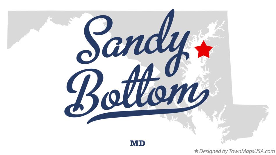 Map of Sandy Bottom Maryland MD