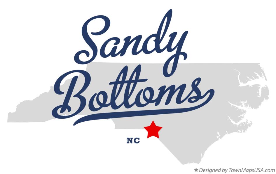 Map of Sandy Bottoms North Carolina NC