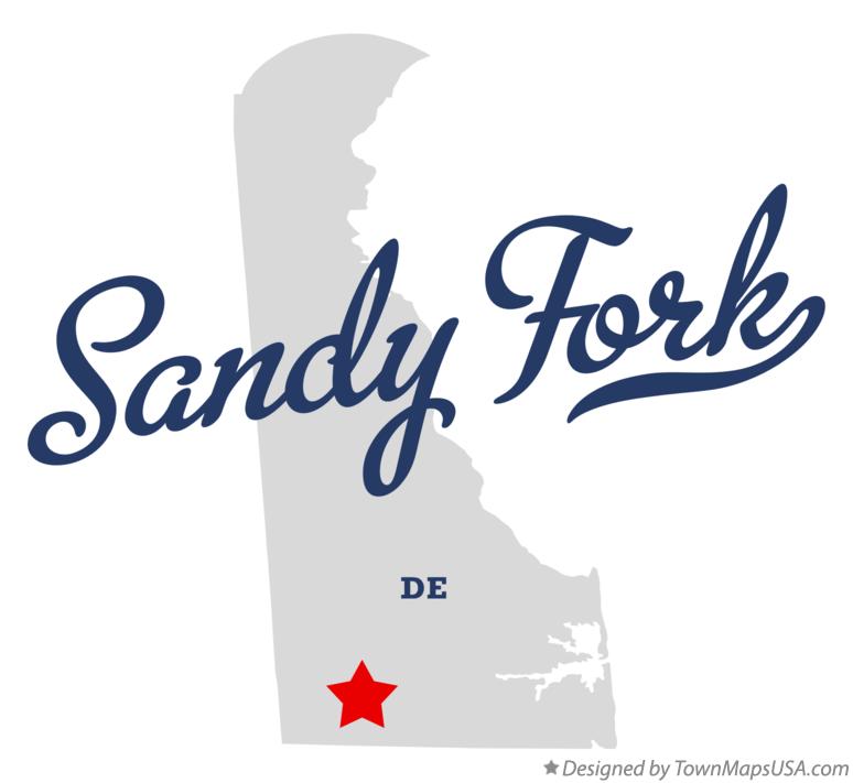 Map of Sandy Fork Delaware DE