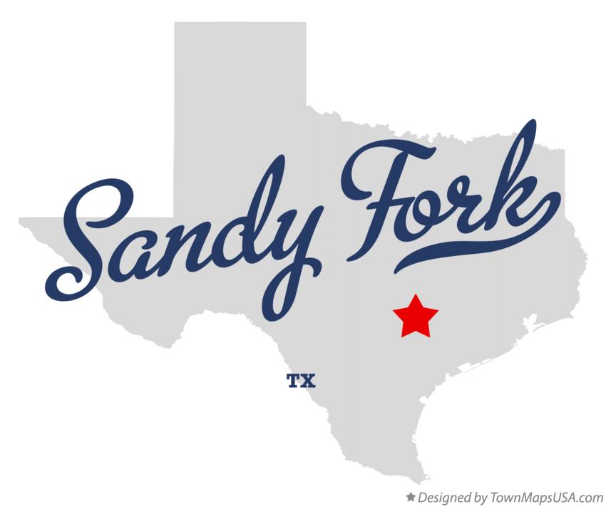 Map of Sandy Fork Texas TX