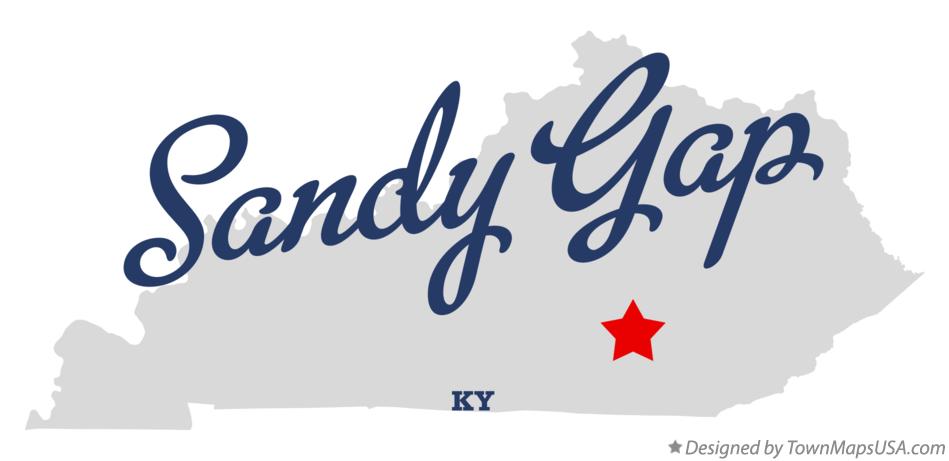 Map of Sandy Gap Kentucky KY