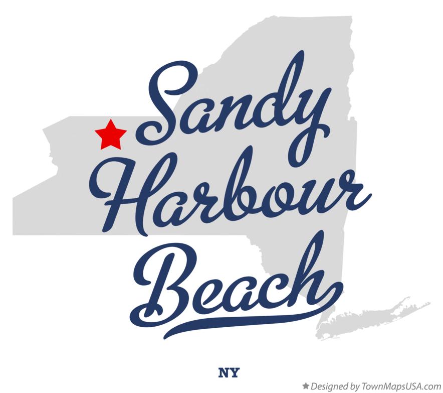 Map of Sandy Harbour Beach New York NY