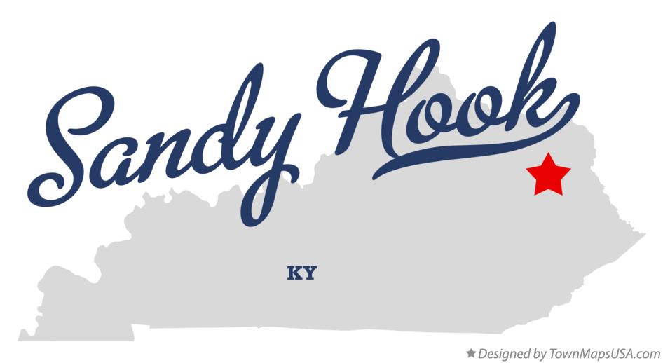 Map of Sandy Hook Kentucky KY