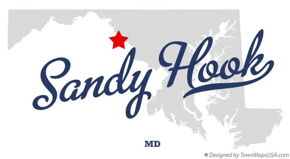 Map of Sandy Hook Maryland MD