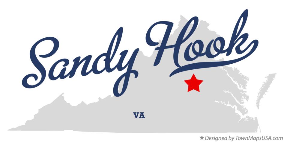 Map of Sandy Hook Virginia VA